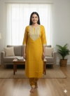 SI 292 Sulb Cotton With Embroidery Work Kurti With Bottom Exporters In India